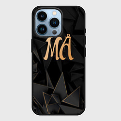 Чехол для iPhone 14 Pro Maneskin golden poly, цвет: 3D-черный