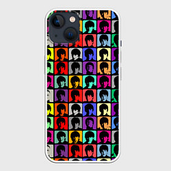 Чехол для iPhone 14 The Beatles: pop-art, цвет: 3D-белый