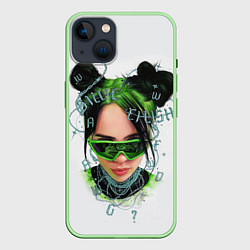 Чехол для iPhone 14 BILLIE EILISH, цвет: 3D-салатовый