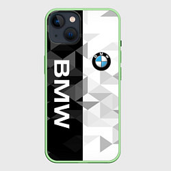 Чехол для iPhone 14 BMW, цвет: 3D-салатовый