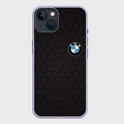 Чехол для iPhone 14 BMW, цвет: 3D-светло-сиреневый