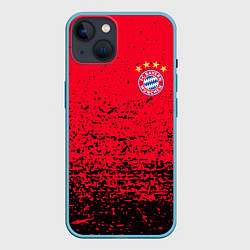 Чехол для iPhone 14 BAYERN MUNCHEN, цвет: 3D-голубой