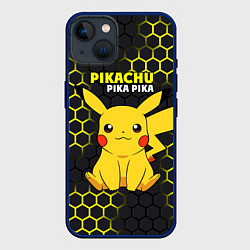Чехол для iPhone 14 Pikachu Pika Pika, цвет: 3D-тёмно-синий