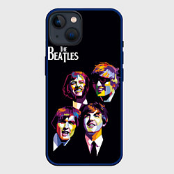 Чехол для iPhone 14 The Beatles, цвет: 3D-тёмно-синий