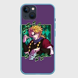 Чехол для iPhone 14 Dio Brando JoJo, цвет: 3D-голубой