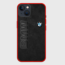 Чехол для iPhone 14 BMW LOGO AND INSCRIPTION, цвет: 3D-красный
