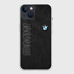 Чехол для iPhone 14 BMW LOGO AND INSCRIPTION, цвет: 3D-белый