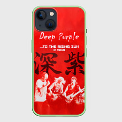 Чехол для iPhone 14 Deep Purple To The Rising Sun, цвет: 3D-салатовый