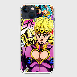 Чехол для iPhone 14 JoJos Bizarre Adventure - Джорно Джованна, цвет: 3D-белый