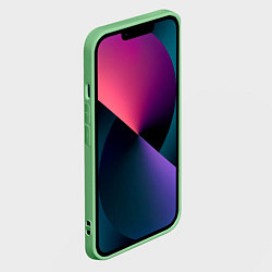 Чехол для iPhone 14 БМВ Черно-белый логотип, цвет: 3D-салатовый — фото 2