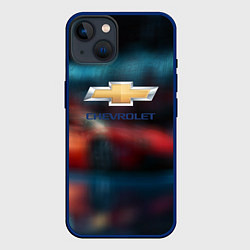 Чехол для iPhone 14 Chevrolet sport, цвет: 3D-тёмно-синий