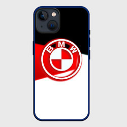 Чехол для iPhone 14 BMW geometry sport, цвет: 3D-тёмно-синий