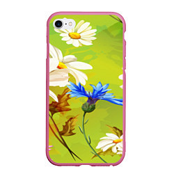 Чехол iPhone 6/6S Plus матовый Цветочный мир, цвет: 3D-малиновый