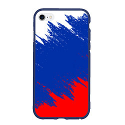 Чехол iPhone 6/6S Plus матовый РОССИЯ ТРИКОЛОР, цвет: 3D-тёмно-синий