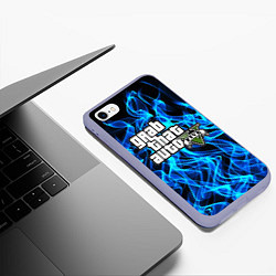 Чехол iPhone 6/6S Plus матовый GTA5 цвета 3D-светло-сиреневый — фото 2