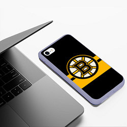 Чехол iPhone 6/6S Plus матовый BOSTON BRUINS NHL цвета 3D-светло-сиреневый — фото 2