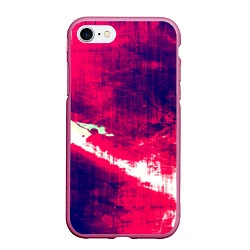 Чехол iPhone 7/8 матовый Брызги красок, цвет: 3D-малиновый