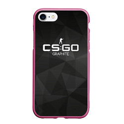 Чехол iPhone 7/8 матовый CS:GO Graphite, цвет: 3D-малиновый