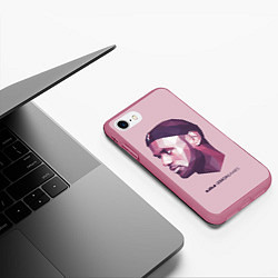 Чехол iPhone 7/8 матовый LeBron James: Poly Violet, цвет: 3D-малиновый — фото 2