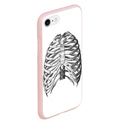 Чехол iPhone 7/8 матовый Ребра, цвет: 3D-светло-розовый — фото 2