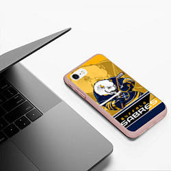 Чехол iPhone 7/8 матовый Buffalo Sabres, цвет: 3D-светло-розовый — фото 2