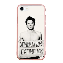 Чехол iPhone 7/8 матовый Generation Extinction, цвет: 3D-светло-розовый