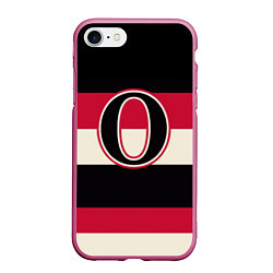 Чехол iPhone 7/8 матовый Ottawa Senators O, цвет: 3D-малиновый
