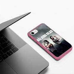 Чехол iPhone 7/8 матовый Walking Duet, цвет: 3D-малиновый — фото 2