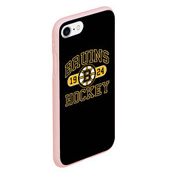 Чехол iPhone 7/8 матовый Boston Bruins: Est.1924, цвет: 3D-светло-розовый — фото 2