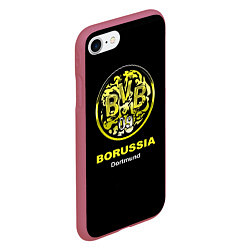 Чехол iPhone 7/8 матовый Borussia Dortmund, цвет: 3D-малиновый — фото 2