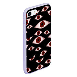 Чехол iPhone 7/8 матовый Глаза, цвет: 3D-светло-сиреневый — фото 2