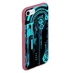 Чехол iPhone 7/8 матовый Техно, цвет: 3D-малиновый — фото 2