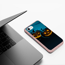 Чехол iPhone 7/8 матовый Halloween3, цвет: 3D-светло-розовый — фото 2