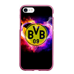 Чехол iPhone 7/8 матовый Borussia2, цвет: 3D-малиновый