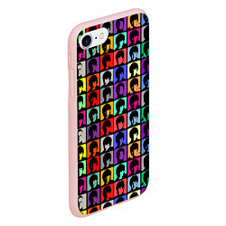 Чехол iPhone 7/8 матовый The Beatles: pop-art, цвет: 3D-светло-розовый — фото 2