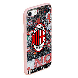 Чехол iPhone 7/8 матовый Milan FC, цвет: 3D-светло-розовый — фото 2