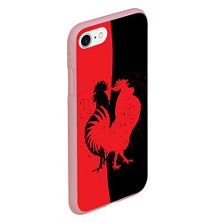 Чехол iPhone 7/8 матовый Черное и красное, цвет: 3D-баблгам — фото 2