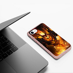 Чехол iPhone 7/8 матовый Nevermore Hell, цвет: 3D-светло-розовый — фото 2