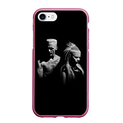 Чехол iPhone 7/8 матовый Die Antwoord: Black, цвет: 3D-малиновый