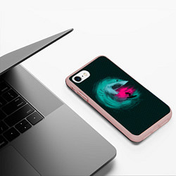 Чехол iPhone 7/8 матовый Shark Vortex, цвет: 3D-светло-розовый — фото 2