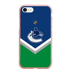 Чехол iPhone 7/8 матовый NHL: Vancouver Canucks, цвет: 3D-светло-розовый