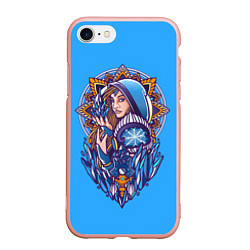 Чехол iPhone 7/8 матовый Crystal Maiden: Ice Magic, цвет: 3D-светло-розовый