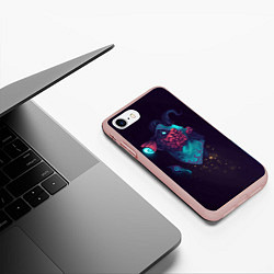 Чехол iPhone 7/8 матовый Crab, цвет: 3D-светло-розовый — фото 2