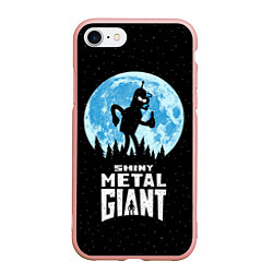 Чехол iPhone 7/8 матовый Bender Metal Giant, цвет: 3D-светло-розовый