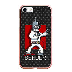 Чехол iPhone 7/8 матовый Bender Presley, цвет: 3D-светло-розовый