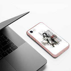 Чехол iPhone 7/8 матовый Rick Grimes, цвет: 3D-светло-розовый — фото 2