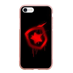 Чехол iPhone 7/8 матовый Gambit: Black collection, цвет: 3D-светло-розовый