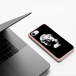 Чехол iPhone 7/8 матовый Мэрилин Монро, цвет: 3D-светло-розовый — фото 2