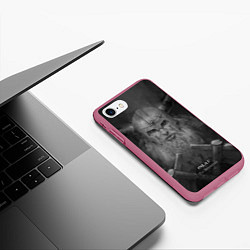 Чехол iPhone 7/8 матовый Олаф, цвет: 3D-малиновый — фото 2