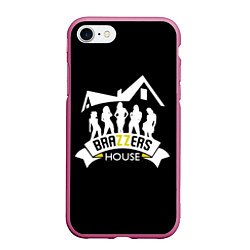Чехол iPhone 7/8 матовый Brazzers House, цвет: 3D-малиновый